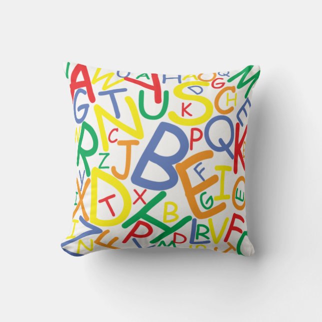 Alphabet-Wurfkissen für Kinderzimmer-Kinderzimmer Kissen (Vorderseite)