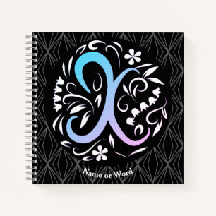 Alphabet X Monogram Handwriting Notizbuch