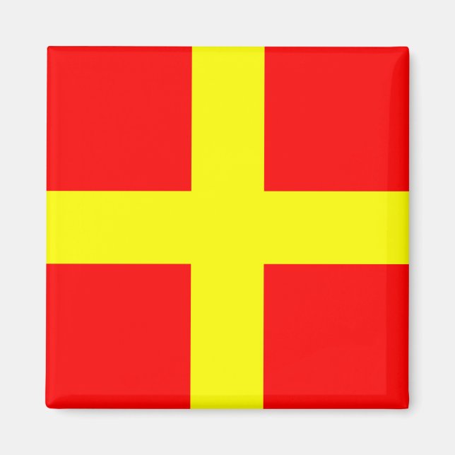 Alphabet-Zeichen der Wasserflagge R (Romeo) Magnet (Vorne)