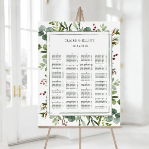 ALPHABETISCH BESTELLENDE BOTANISCHE URLAUBSORGANIS POSTER