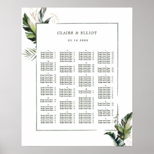 ALPHABETISCHE BESTELLUNG Tropische Hochzeitssaison Poster