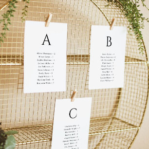 Alphabetische Hochzeitkarte Einladung
