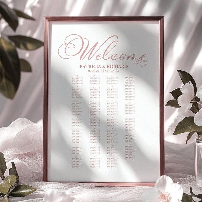Alphabetische Hochzeitssattelkarte Elegantes Skrip Poster (Von Creator hochgeladen)