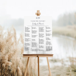 Alphabetische Hochzeitssattelkarte im Winter Poster