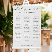 Alphabetische Hochzeitssattelkarte