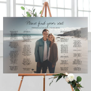 Alphabetische Hochzeitssitze im modernen Foto Poster