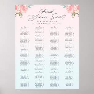 Alphabetische Hochzeitsskala im französischen Gart Poster