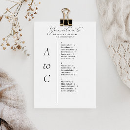 Alphabetische Hochzeitstorchkarten