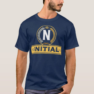 Alphabetische Kunst von Viralfont Letter N T-Shirt
