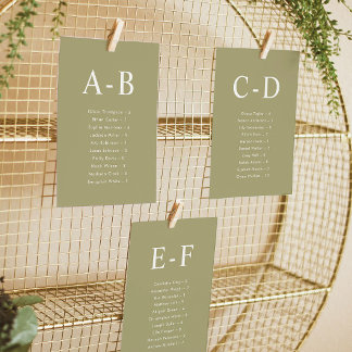 Alphabetische Matcha Hochzeitkarte Einladung