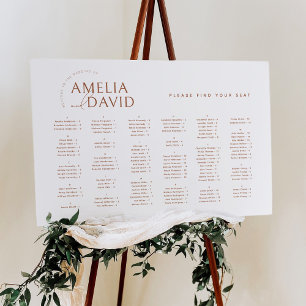 Alphabetische Moderne Sitzordnung Poster