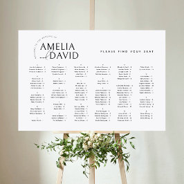 Alphabetische Moderne Sitzordnung Poster