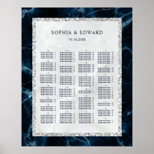 ALPHABETISCHE ORDER-Marmorplatte Poster