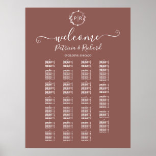 Alphabetische Tafel für Monogramm Poster