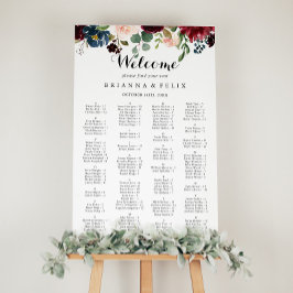 Alphabetische Übersicht über die Herbstkalligrafie Poster