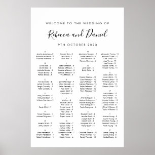 Alphabetisches Begrüßungstabelle Poster