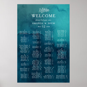 Alphabetisches Seebilddiagramm für den Ozean Poster