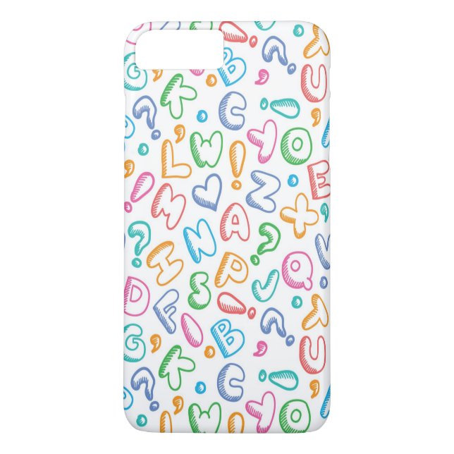 Alphabetmuster Case-Mate iPhone Hülle (Rückseite)