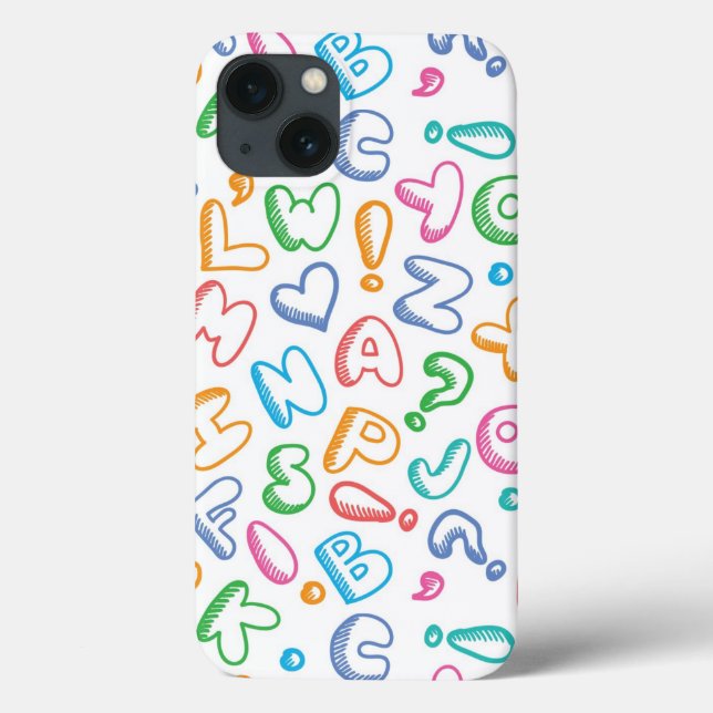 Alphabetmuster Case-Mate iPhone Hülle (Rückseite)