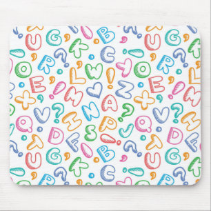 Alphabetmuster Mousepad
