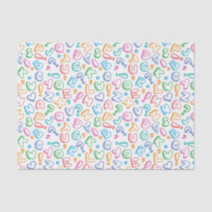 Alphabetmuster Seidenpapier