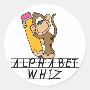 AlphabetWhiz Runder Aufkleber