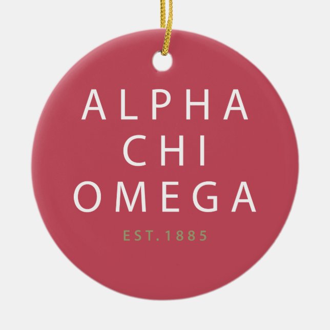 Alphachi Omega | Est. 1885 Keramik Ornament (Vorne)