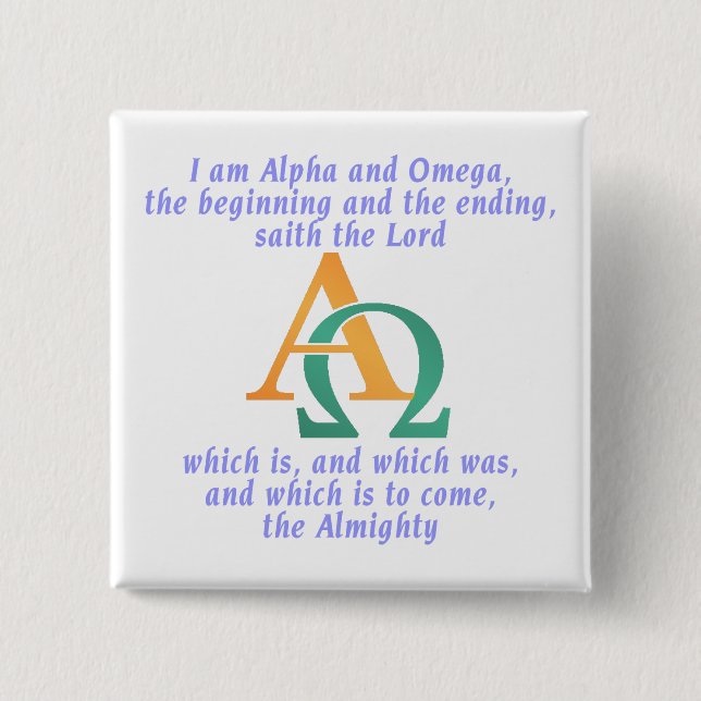 Alphaomega Button (Vorderseite)