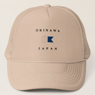 Alphatauchen-Flagge Okinawas Japan Truckerkappe