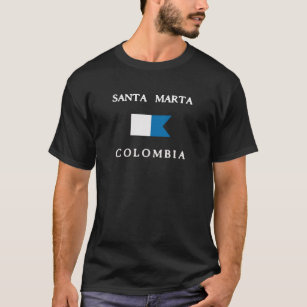 Alphatauchen-Flagge Santa Marta Kolumbien T-Shirt