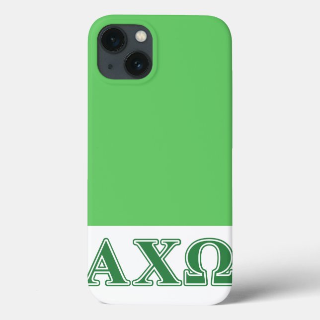 Alphi Chi Omega Green Letters Case-Mate iPhone Hülle (Rückseite)