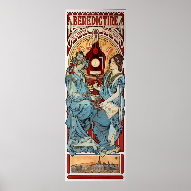 Alphons Mucha Benedicine Poster (Vorne)