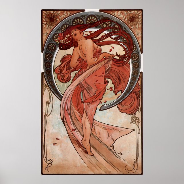 Alphons Mucha Dancing Lady Poster (Vorne)