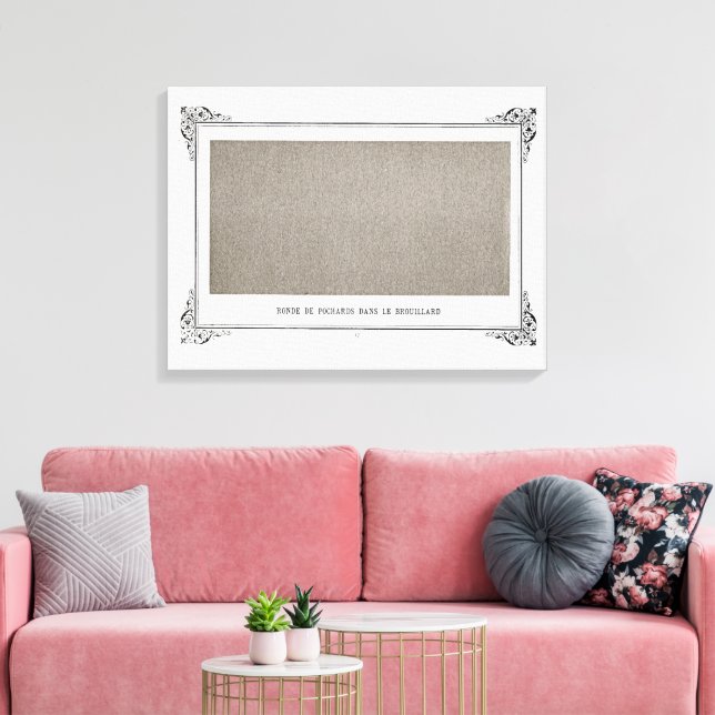 Alphonse Allais, April Fools, Grau, Abstrakte Kuns Leinwanddruck (Insitu (Wohnzimmer))