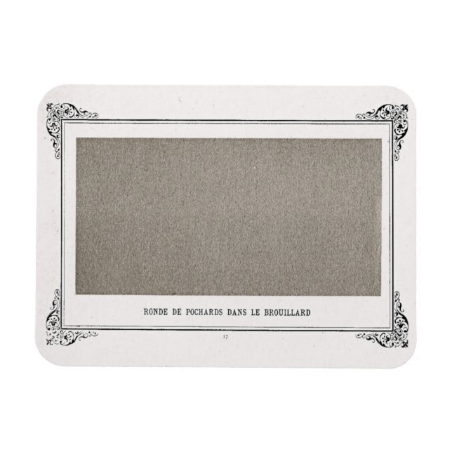 Alphonse Allais, April Fools, Grau, Abstrakte Kuns Magnet (Horizontal)