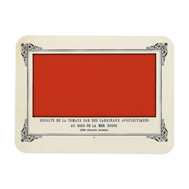 Alphonse Allais, April Narren, Rot, Abstrakte Kuns Magnet (Horizontal)