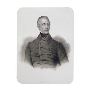 Alphonse de Lamartine, graviert von Pierre Pelee Magnet
