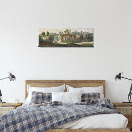 Alphonse Dousse Caerphilly Castle Canvas Print Leinwanddruck