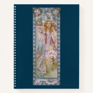 Alphonse Maria Mucha - Jeanne d'Arc Jugendstil Notizbuch