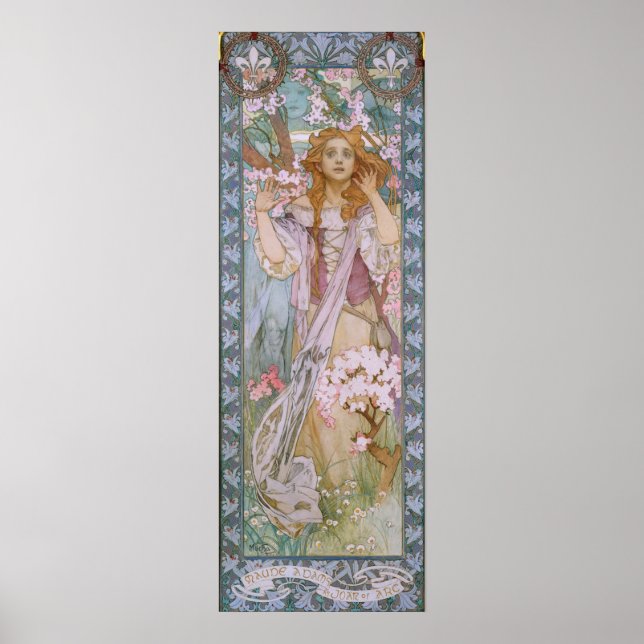 Alphonse Maria Mucha - Maude Adams as Joan of Arc Poster (Vorne)