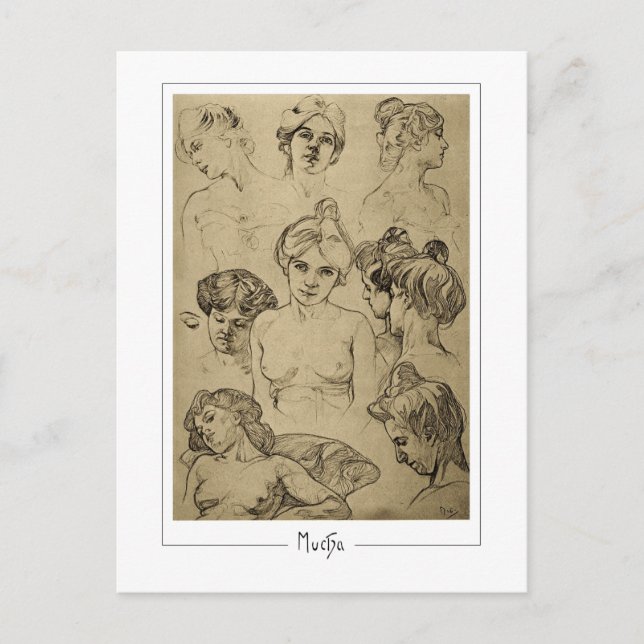Alphonse Mucha #15 - Fine Art Postcard Postkarte (Vorderseite)
