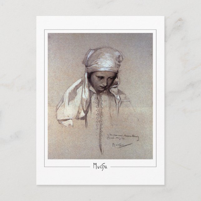 Alphonse Mucha #261 - Fine Art Postcard Postkarte (Vorderseite)