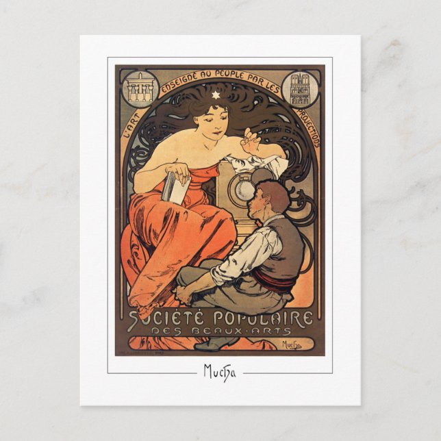 Alphonse Mucha #266 - Fine Art Postcard Postkarte (Vorderseite)