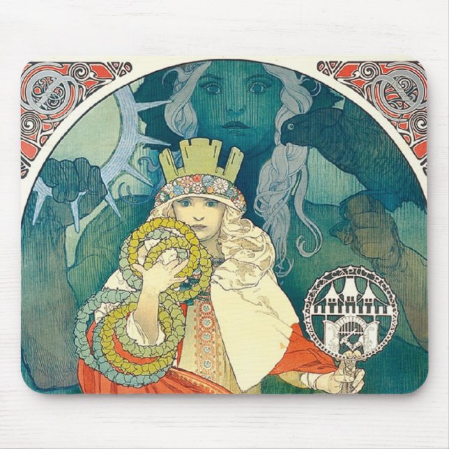 Alphonse Mucha 6. Sokol Festival, 1912 Mousepad (Vorne)