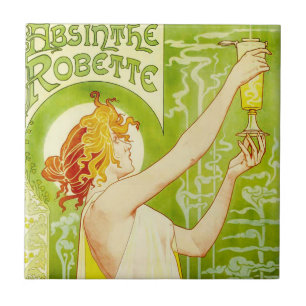 Alphonse Mucha Absinthe Robette Fliese
