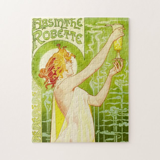Alphonse Mucha Absinthe Robette Puzzle (Vertikal)