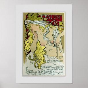 Alphonse Mucha, affiche d'exposition, 1896.