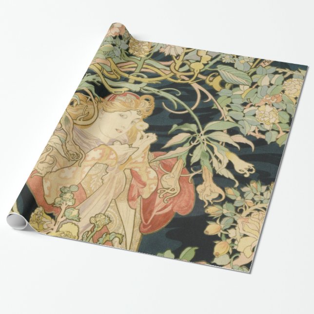 Alphonse Mucha - Alphonse Geschenkpapier (Ungerollt)