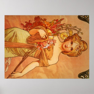 Alphonse Mucha Art Deco Poster