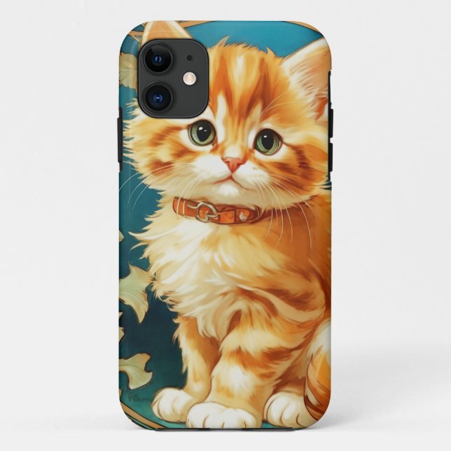 Alphonse Mucha Art Nouveau Cat Case-Mate iPhone Hülle (Rückseite)